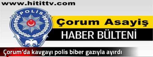 Çorum’da kavgayı polis biber gazıyla ayırdı