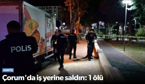 Çorum'da Petshop Dükkanına Silahlı Saldırı 1 Ölü!