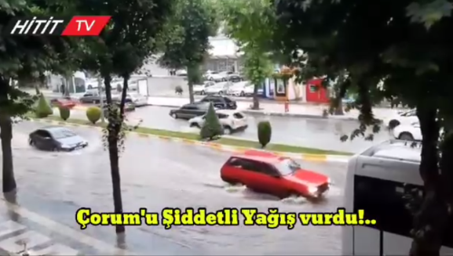  Çorum'da Şiddetli Sağanak Yağış ve Dolu Vurdu!