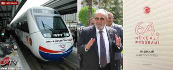 ÇORUM HIZLI TREN PROJESİ 64. HÜKÜMET PROGRAMINDA