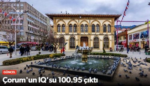 Çorum'un IQ seviyesi 100.95 çıktı