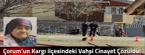 Çorum’un Kargı ilçesindeki Vahşi Cinayet Çözüldü!