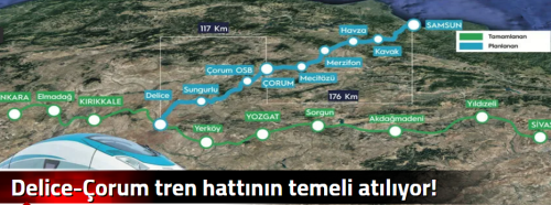 Delice-Çorum tren hattının temeli atılıyor!