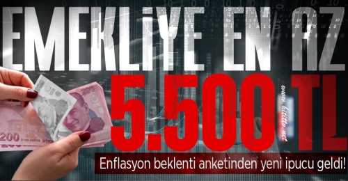 Emeklide Endüşük Maaş 5.500 TL'ye Olabilir!