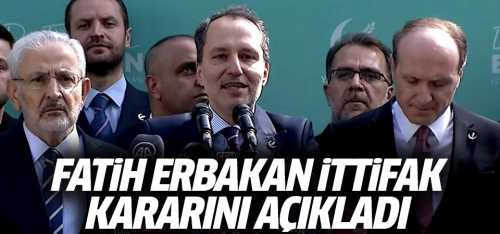 Fatih Erbakan Partisinin Cumhurbaşkanı adayı olduğunu açıkladı