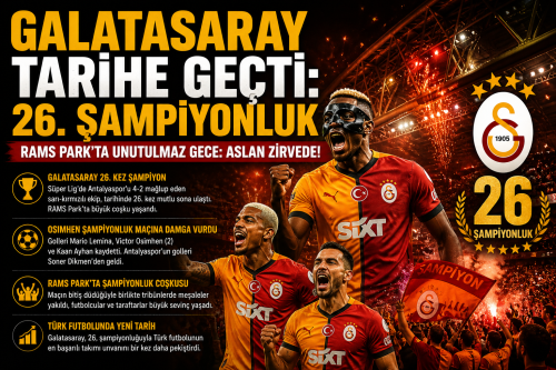 Galatasaray 26. Kez Şampiyon Oldu!
