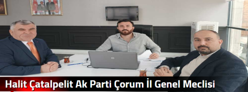 Halit Çatalpelit Ak Parti Çorum İl Genel Meclisi Üyeliğine A.Adayı oldu