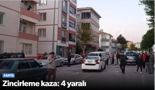 Kale Mahallesinde Zincirleme Trafik Kazası!