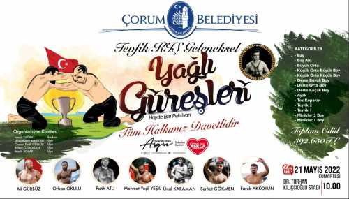 Karadenizin Kırkpınar yağlı Güreşleri Çorum'da