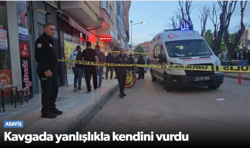 Kavgada Yanlışlıkla Kendini Vurdu!