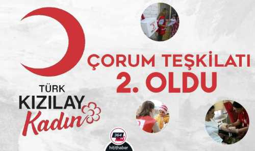 Kızılay Çorum Şubesi Türkiye İkincisi Oldu