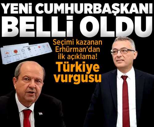 KKTC’de Cumhurbaşkanlığı Seçimini Tufan Erhürman Kazandı