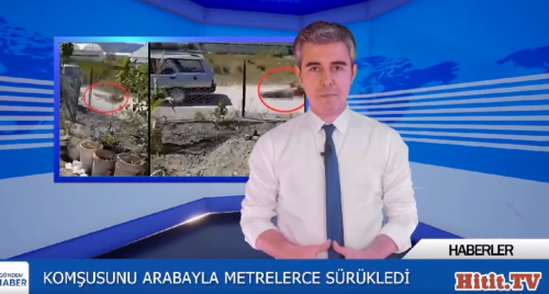 Komşusunu Arabayla Sürükledi!