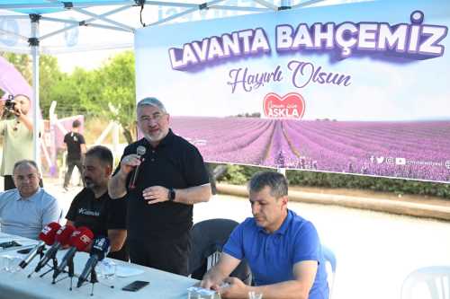 Lavanta bahçesi Çomar barajına yakıştı