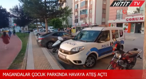 Magandalar Çocuk Parkında Havaya Ateş  Ettiler