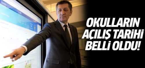 MEB Okulların açılış tarihi belli oldu