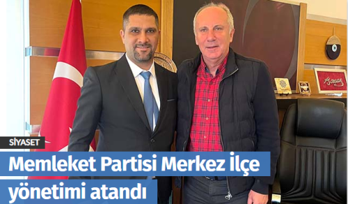 Memleket Partisi Merkez ilçe Başkanı Tarık Aktaş oldu!