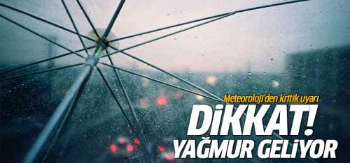 Meteoroloji Uyardı Yağmur Geliyor