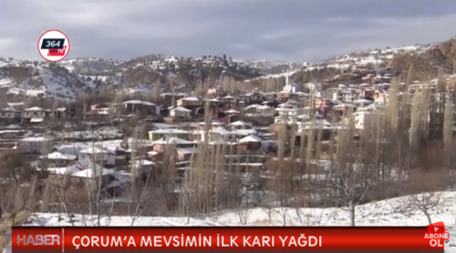 Mevsim ilk karı Çorum'a düştü