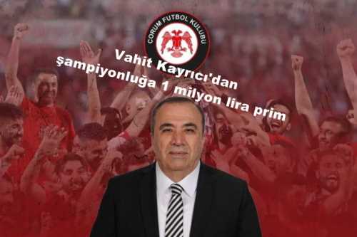 MHP'li Kayrıcı'dan Şampiyonluğa 1 Milyon Lira Prim Verecek
