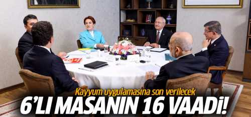 Millet İttifakının 16 Vaadi