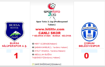 NİLÜFER SPOR - ÇORUM BLDY SPOR MAÇI