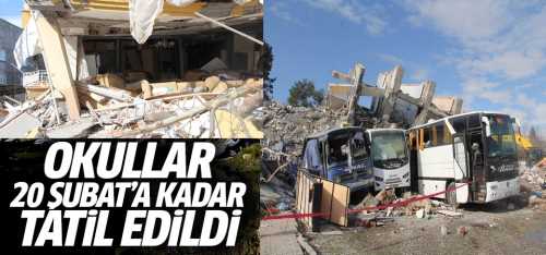 Okullar Yeniden 20 Şubat'a kadar tatil edildi