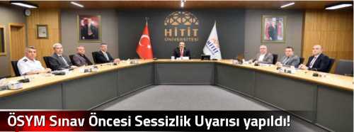 ÖSYM Sınav Öncesi Sessizlik Uyarısı yapıldı!