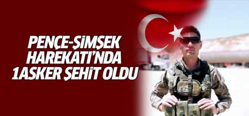 Pençe-Şimşek Harekatı'nda bir asker şehit oldu