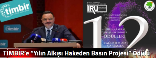 TİMBİR’e “Yılın Alkışı Hakeden Basın Projesi” Ödülü