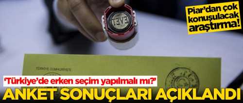 Türkiye erken seçim istemiyor