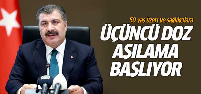 50 Yaş Üstü ve Sağlıkçılara Üçüncü doz! 