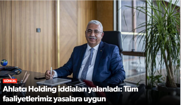 Ahlatçı Holdind’den “Kara Para ve Kaçakçılık” İddialarına Yanıt