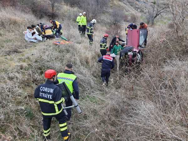 Alaca Yolunda Trafik Kazası 4 Yaralı!