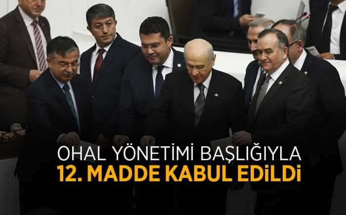Anayasa teklifinde 12. madde kabul edildi