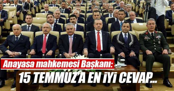 AYM Başkanı Arslan,OHAL Hukuksuzluk değildir