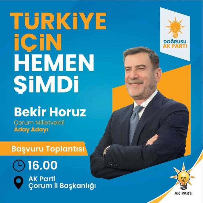 Bekir Horuz Ak Parti'den Aday Adayı oldu