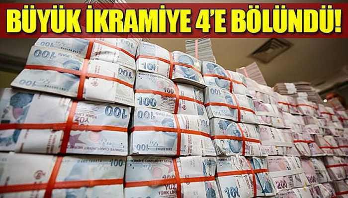Büyük ikramiye dörde bölündü