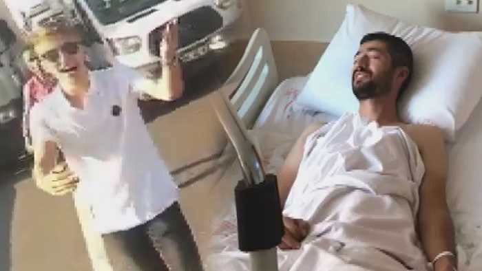Çakarlı maganda yakalandı