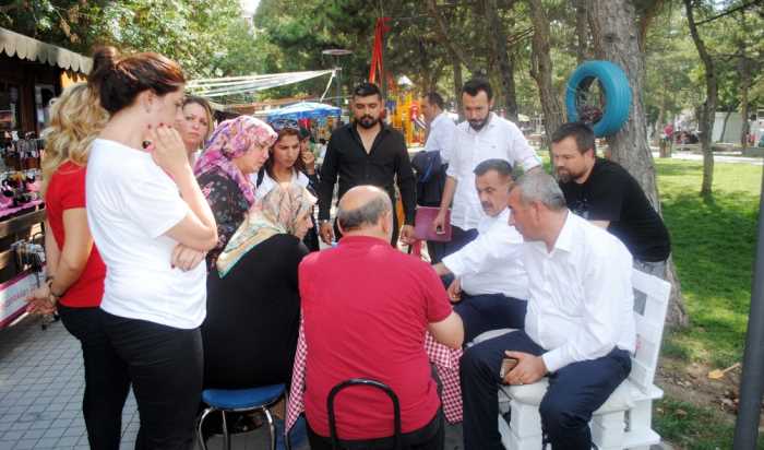 Çesob Başkanı Gür, Sanat Sokağı’nda dert dinledi