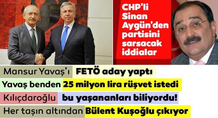CHP'li Sinan Aygün'den çarpıcı açıklamalar