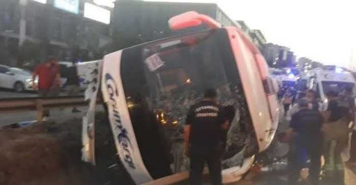 Çorum -Kargı yolcu Otobüsü devrildi