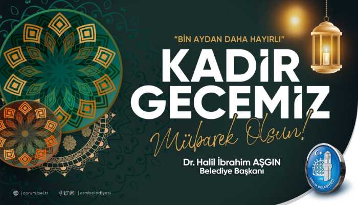 Çorum Belediyesi Kadir Gecesi