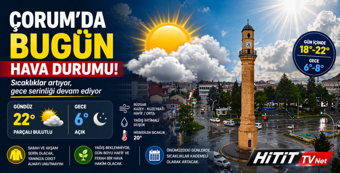 Çorum'da Bugün Hava Durumu!