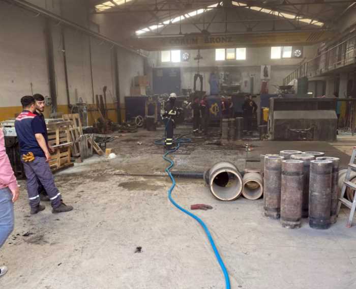 Çorum'da döküm fabrikasında patlama oldu 6 yaralı
