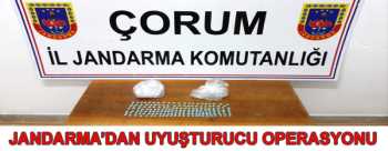 Çorum Jandarma’dan uyuşturucu operasyonu