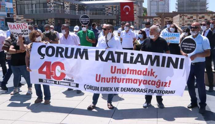 Çorum olaylarında ölenler anıldı
