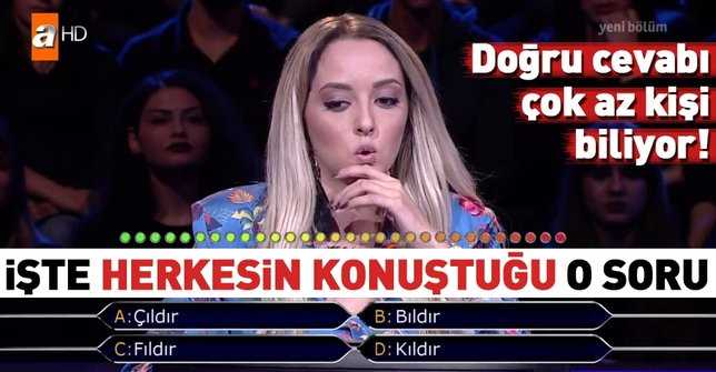 Çorum şivemiz de "Bıldır"ı bilemedi 