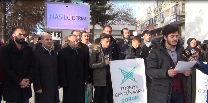 Çorum Tügva'dan Kudüs Tepkisi