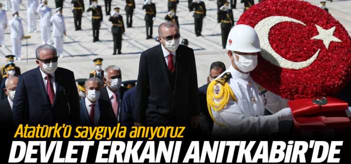 Devlet erkanından Anıtkabir'e ziyaret